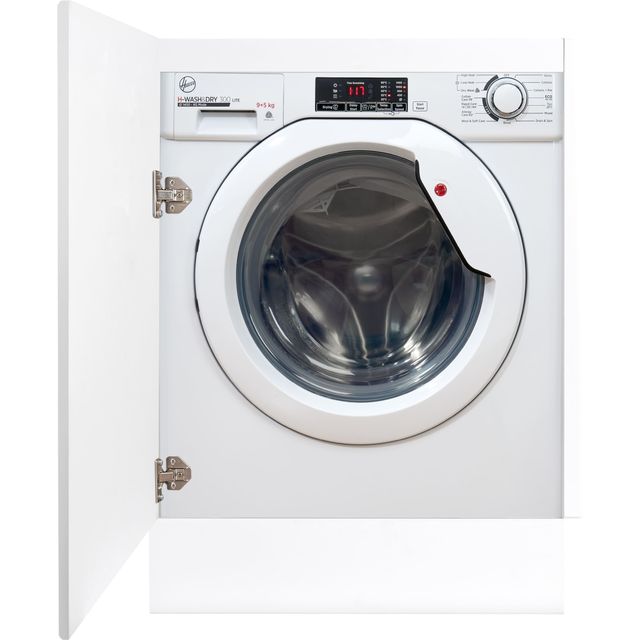 Hoover H-WASH&DRY 300 LITE HBD495D1E/1 Integrated 9Kg / 5Kg Washer Dryer with 1400 rpm - White - E Rated [Wash&Dry], D Rated [Wash Only]